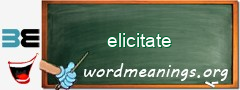 WordMeaning blackboard for elicitate